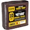 Core Tarps Heavy Duty Tarp, 60 ft L x 0.5 mm H x 40 ft W, 10 Mil, Brown/Black, Polyethylene CT-602-40X60 - alternate 1